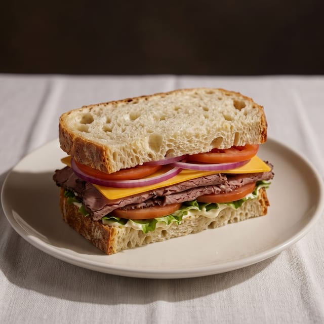Roast Beef on Sourdough.